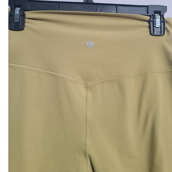 Lululemon Align Crop High-Rise 21" Grape Leaf Yellow Size 8 GUC Nulu - Picture 3 of 4
